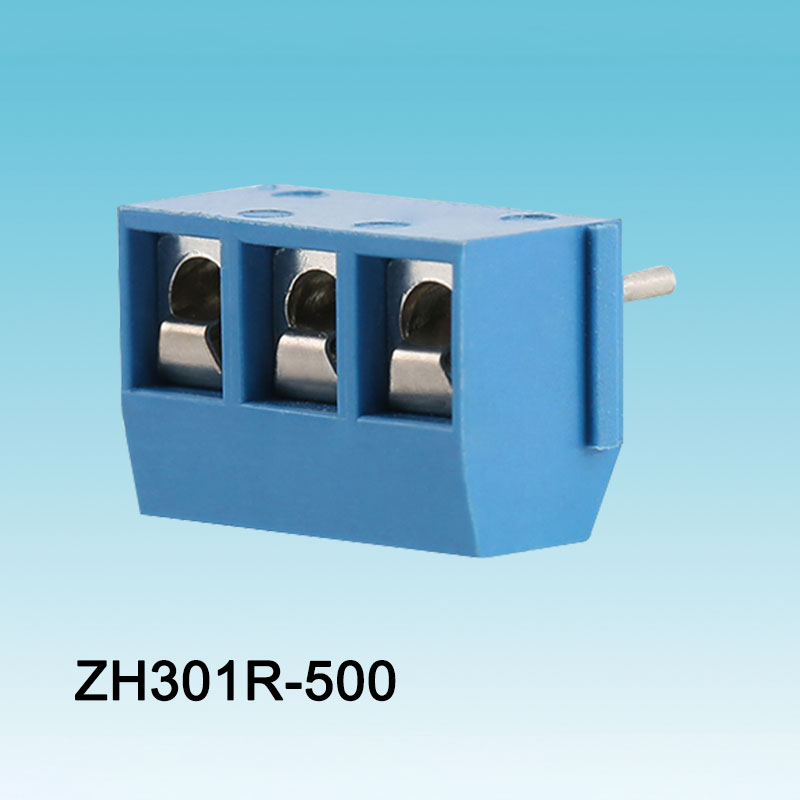 Blue Bent Socket PCB Screw Terminal