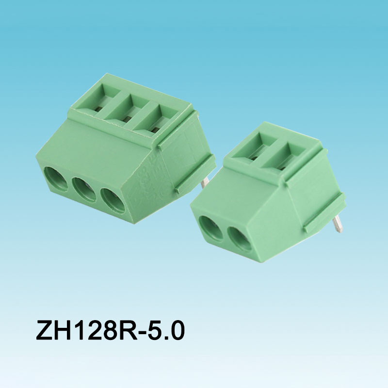 Green 128 Bent Screw Type PCB Terminal