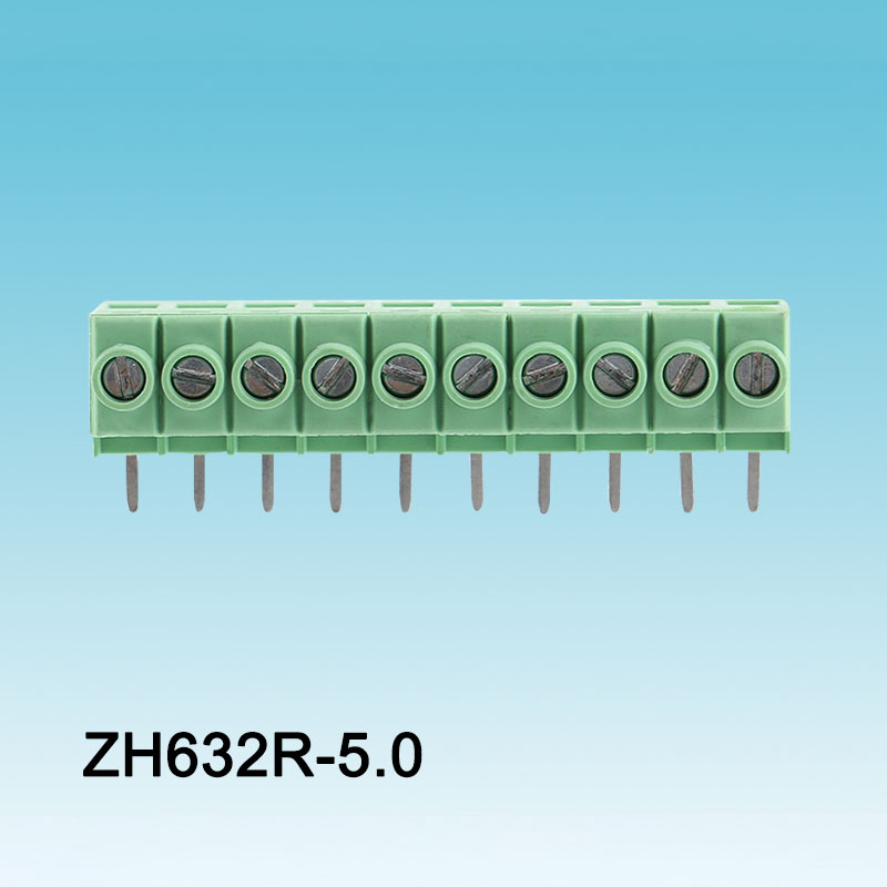 Green Bent Socket PCB Screw Terminal